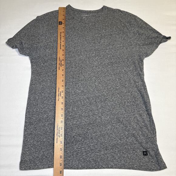 Depart West Mens Heather Gray Tee Shirt Crew Neck Short Sleeve Size XL Soft EUC - Picture 6 of 11